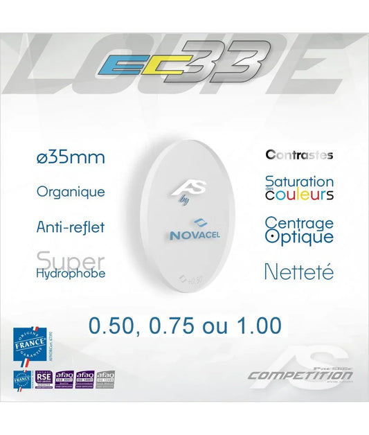 Loupe de Visée EC33 AS by Novacel - Verre Organique SELIS XT Origine France Garantie