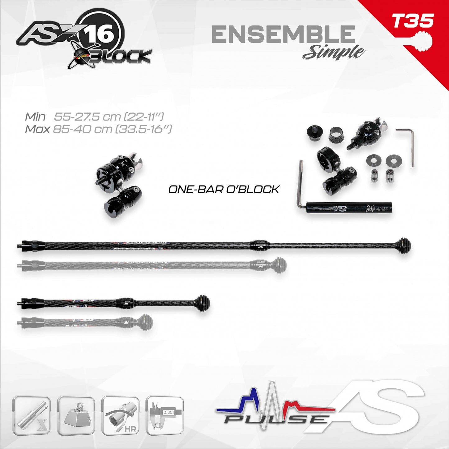 Ensemble Stabilisateurs Arc Système AS X16 O'Block