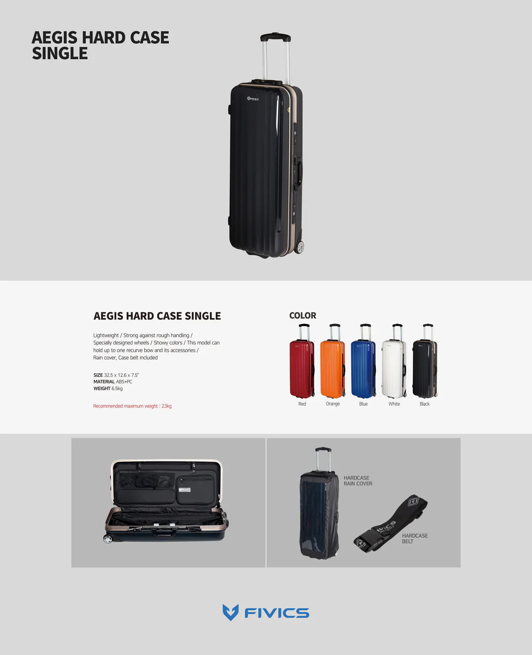 Valise rigide Fivics Aegis Single Hard Case