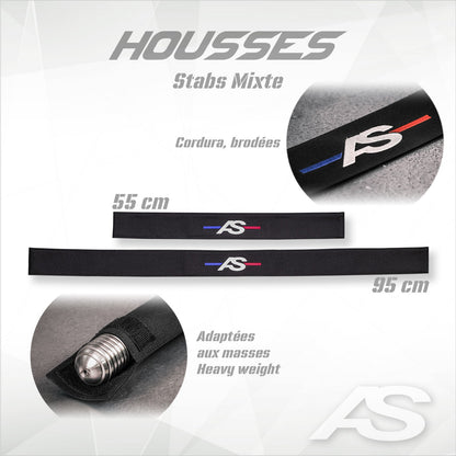 Housse Stabilisateur AS Cordura - Centrale, Latérale ou Recurve - Broderie AS 3 Couleurs