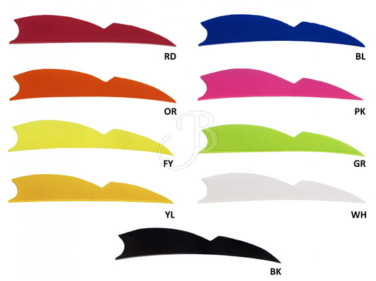 Plumes Naturelles 3,5" Cross X Batwing – Empennage traditionnel