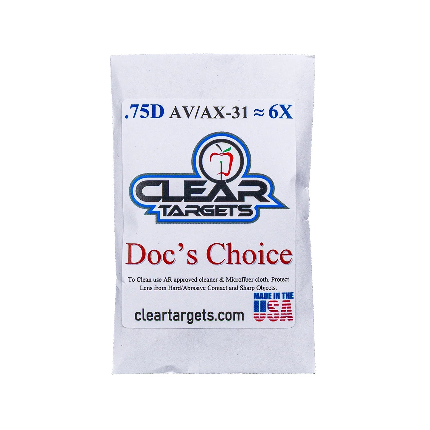 Lentille Clear Targets Doc's Choice Crizal Essilor AVX 31