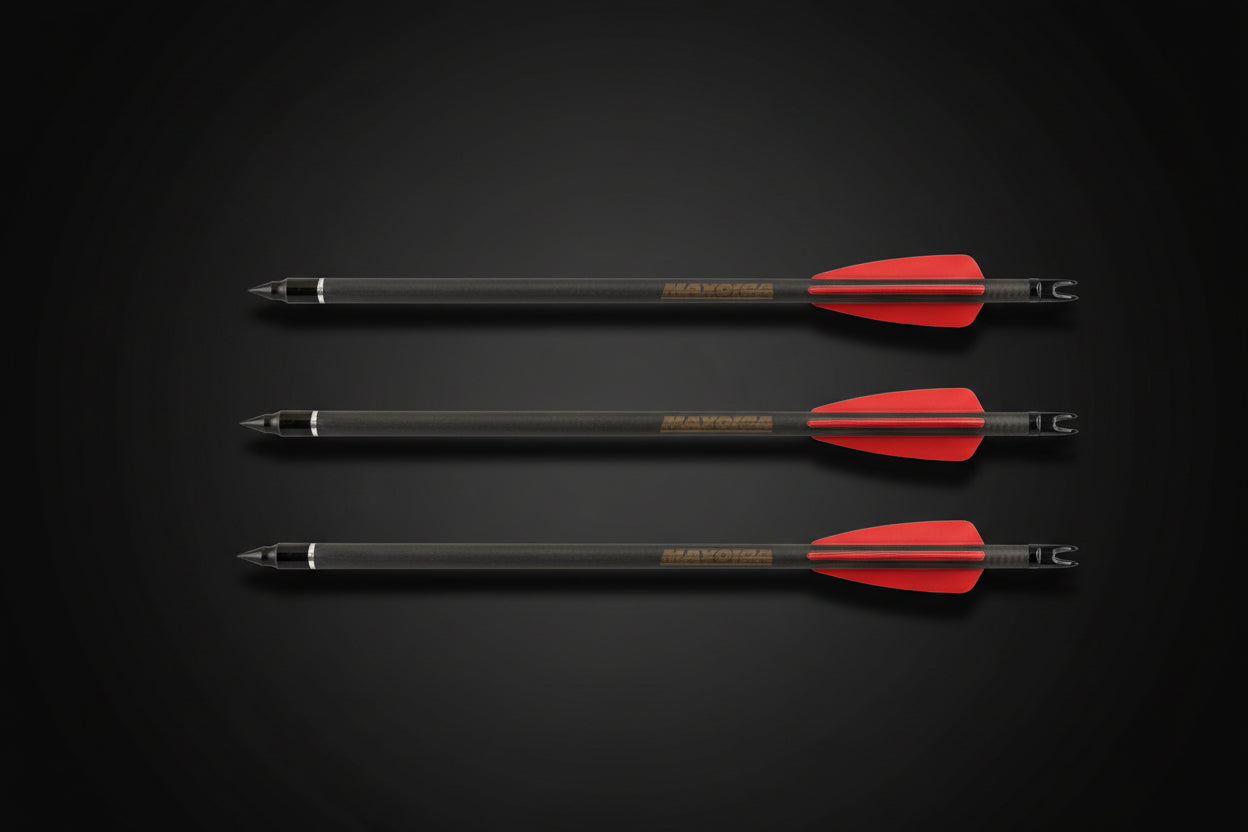 Traits carbone Maximal Maxonia Cobra R9 Nock 7,5" – Pack de 12