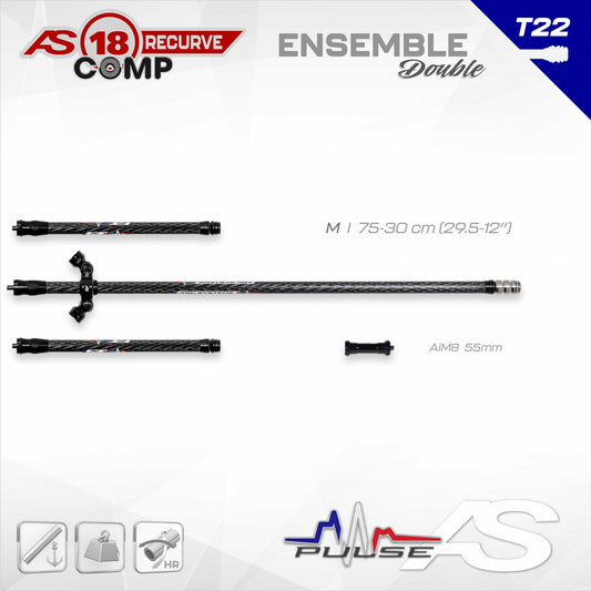 Ensemble Stabilisateurs Arc Système AS18 Recurve Comp T22