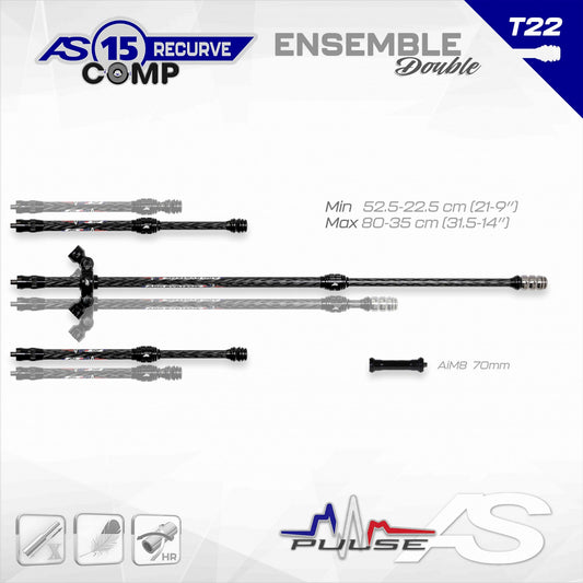 Ensemble Stabilisateurs Arc Système AS X15 Recurve Comp