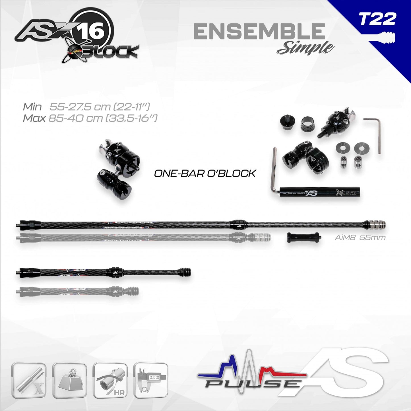 Ensemble Stabilisateurs Arc Système AS X16 O'Block
