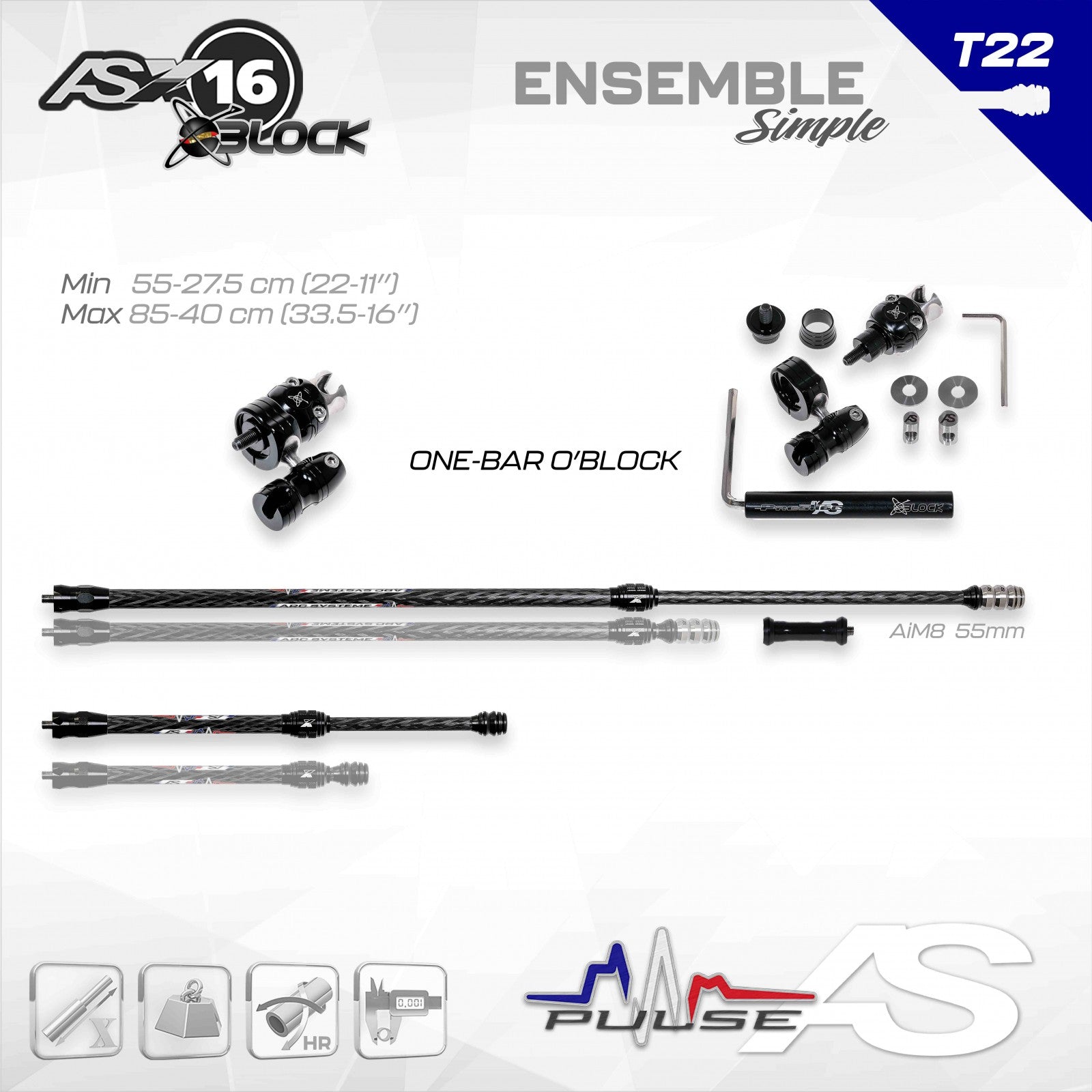 Ensemble Stabilisateurs Arc Système AS X16 O'Block