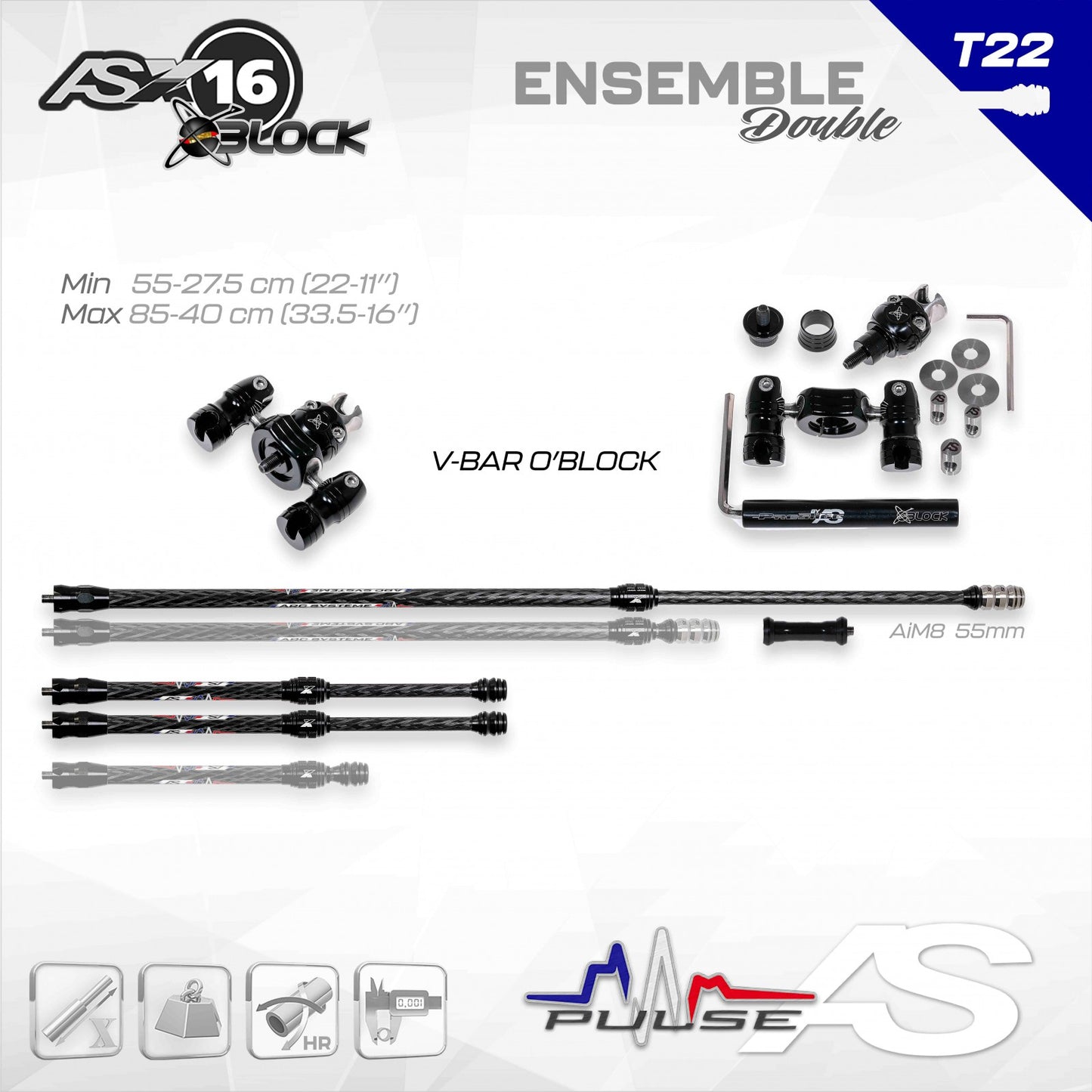 Ensemble Stabilisateurs Arc Système AS X16 O'Block