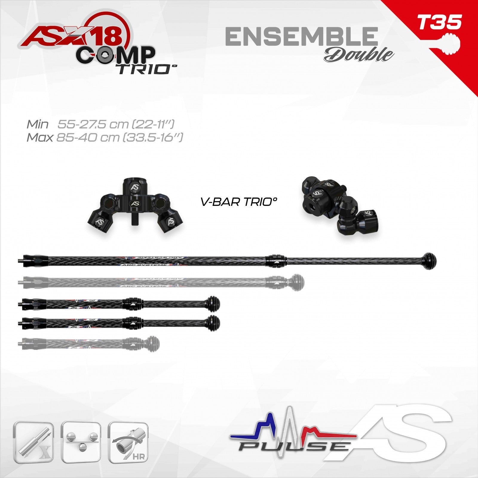 Ensemble Stabilisateurs Arc Système ASX18 Comp Trio°