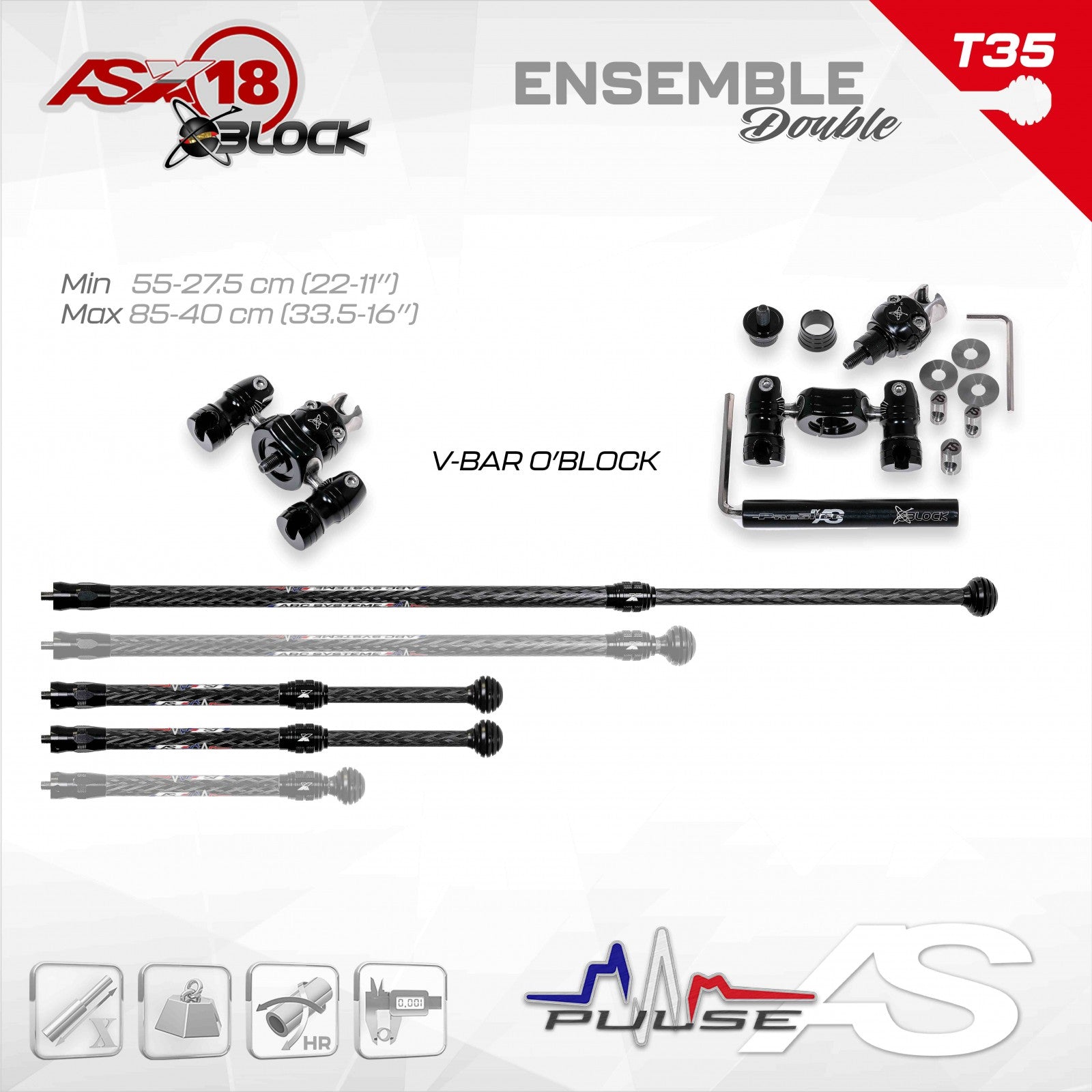 Ensemble Stabilisateurs Arc Système X18 O'Block