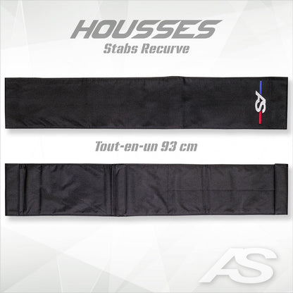 Housse Stabilisateur AS Cordura - Centrale, Latérale ou Recurve - Broderie AS 3 Couleurs